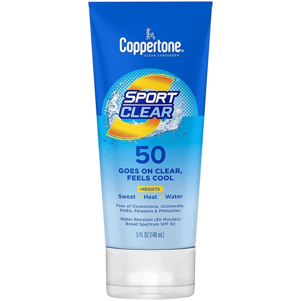 Coppertone Spf#50 Sport Clear Sunscreen 5 Ounce Tube (148ml) (Pack of 3)