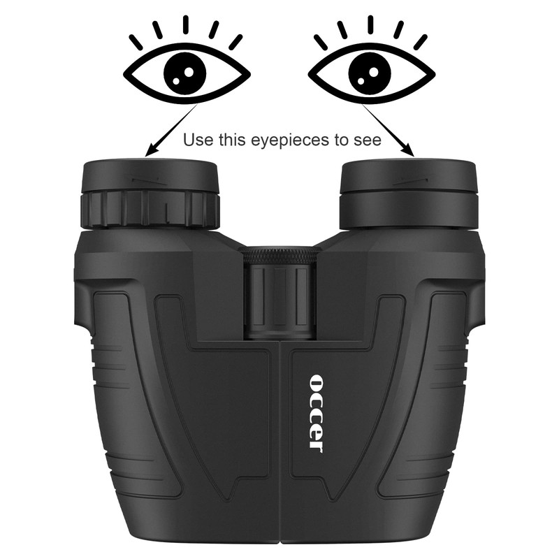 occer Occer 12x25 Compact Binoculars for Adults and Kids, Large