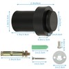 LDHHYH 6 PCS Black Door Stoppers, 2.3inch Stainless Steel Wall