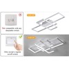 Jaycomey Ceiling Light,Modern LED Ceiling Lamps with 3 Squares,75W Cool
