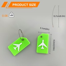 Mziart 2 Pack Silicone Luggage Tags for Suitcases Travel Bag Tags for Luggage, Baggage Suitcase Tags with Privacy Name ID Card (Green)