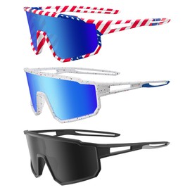 Derowern 3 Pack Kids Baseball Polarized Sunglasses Sports TR90 Lightweight Frame Sun Glass for Boys Girls Age 6-14 Softball Cycling