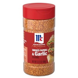 ​​McCormick Seasoning, Smoked Paprika & Garlic, Signature Seasonings, Mix of Garlic, Smoked Paprika & Onion, Shake On, For Roasted Chicken, Veggies & Pasta, No Artificial Flavors, No MSG Added, 3.12 oz