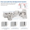 Chibery 50 Pack Inset Soft Close Concealed Frameless Cabinet Hinges,