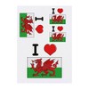 4 x 'I Love Wales' Temporary Tattoos - Water Resistant,