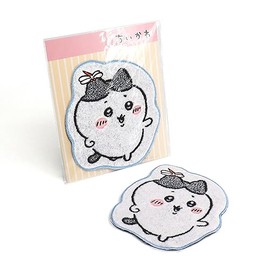 Chiikawa 41-1200120 Die-Cut Towel Handkerchief, Blue, Cut, Packaged, Cute, Approx. 7.9 x 9.1 inches (20 x 23 cm)