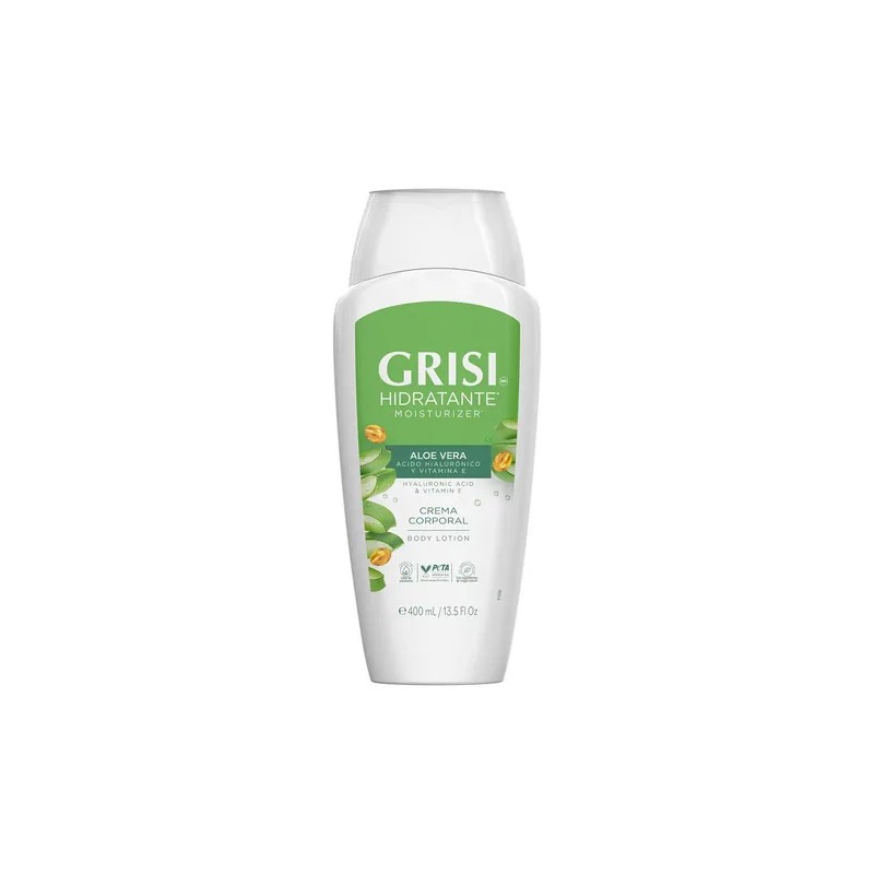 Grisi Crema Corporal Aloe Vera Y Ácido Hialurónico 400 Ml