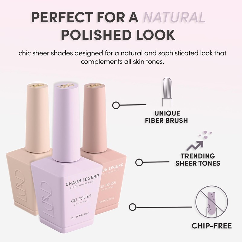 Chaun Legend Gel Polish | Peek-A-Nude LG5097 Sheers & Tones