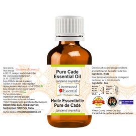 Greenwood Essential Pure Cade Essential Oil (Juniperus oxycedrus) Steam Distillation, 15ml (0.50oz)