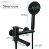 KAPHOME Matte Black Wall Mount Bathtub Faucet with Hand Shower,Tub