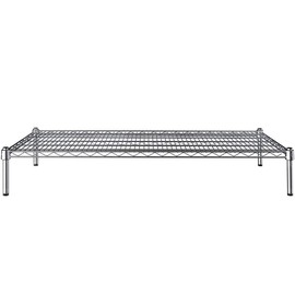 PRO&Family 24 inches x 48 inches NSF Chrome Dunnage Shelf with 8 inches Posts. Shelves for Home, Kitchen, Office, Living Room, Garage, Restaurant, Durable Organizer, Storage Rack