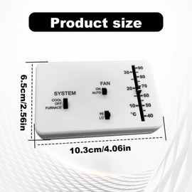 RV Analog Thermostat 12 VDC, RV Thermostat Replacement for Camper Dometic (Cool Only/Furnace) 3106995.032, White