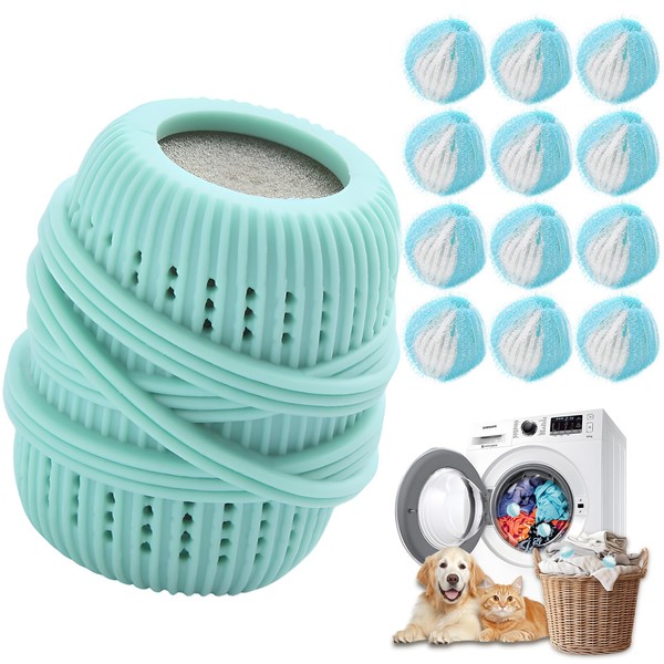 12 PCS Pet Hair Remover for Laundry,Reusable Dog & Cat