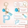 PATIKIL Alphabet Initial Letter Keychain, Resin Cute Keychains with Tassel