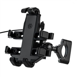 TSTS Bases de Celular para Automóvil Soporte De Teléfonos Móviles De Motocicleta Aleación De Aluminio 360 Grados De Bicicleta Giratoria Soporte De... 