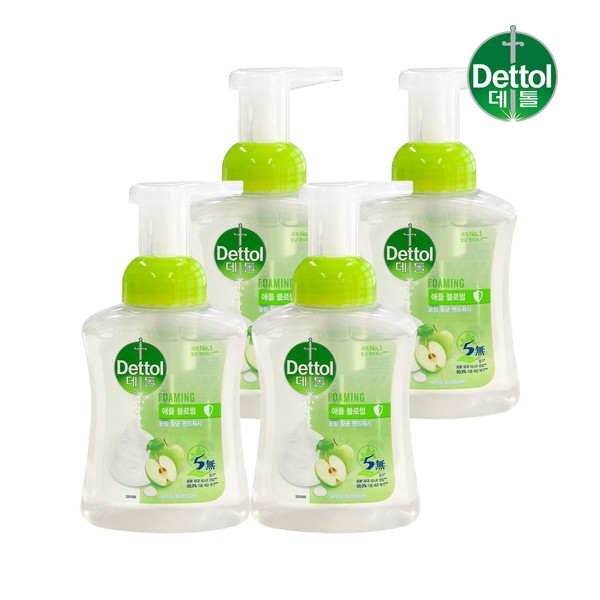 Dettol Antibacterial Foaming Hand Wash Apple Container 250ml x 4