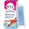Veet Full Body Waxing Kit for Sensitive Skin - 20 Strips (Pack of 2)