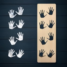 Standard Size Gnome Footprint/Handprints/Shoeprints Stencil for Elf Door Pranks, Dollhouse Décor (Footprint)