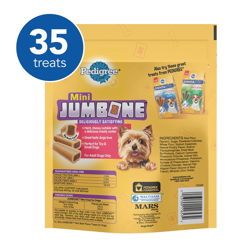 Pedigree Jumbone & Marrobone Dog Treats, Beef Flavor