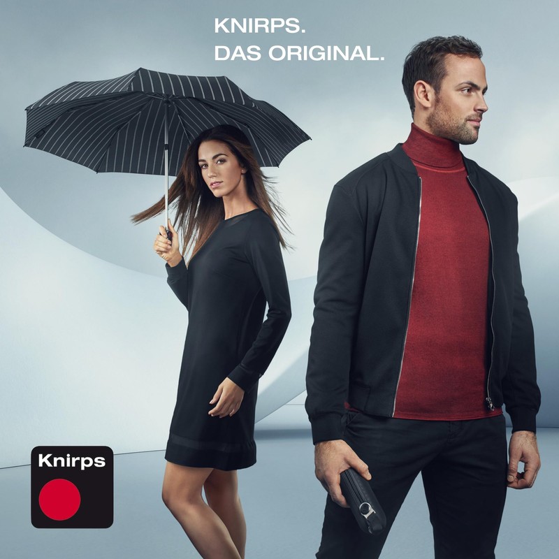Knirps T Duomatic "Black Edition" Pocket Umbrella - Foldable -