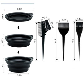 Hair DYE KIT Bowl and Brushes (Medium, 10, 10) Portable & Reusable Mixing Bowl for Hair Coloring