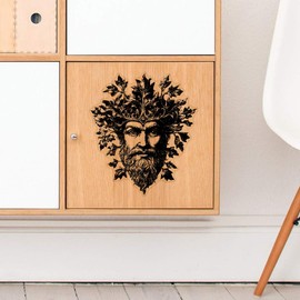 Large 210mm 'Green Man' Transparent/Clear Sticker Decal for Windows/Cars/Walls (DC00135338)