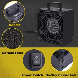 KOTTO Solder Smoke Absorber Remover Fume Extractor Smoke Prevention Absorber DIY Working Fan for Soldering Station (Black)
