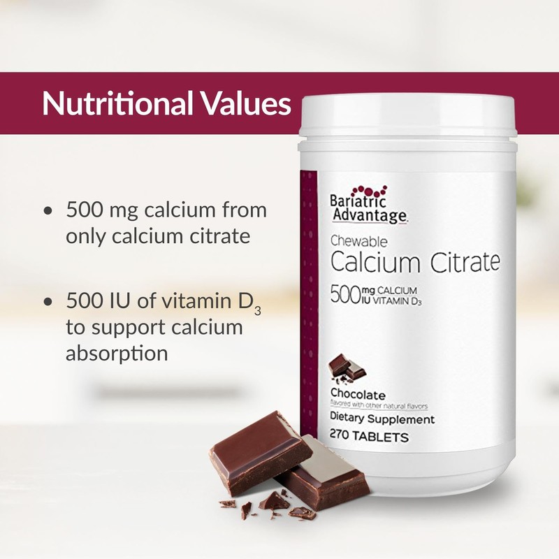 Bariatric Advantage Calcium Citrate Chewable 500 mg - for Bariatric