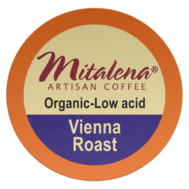Mitalena Vienna Roast Low Acid Organic Coffee Pods - Medium