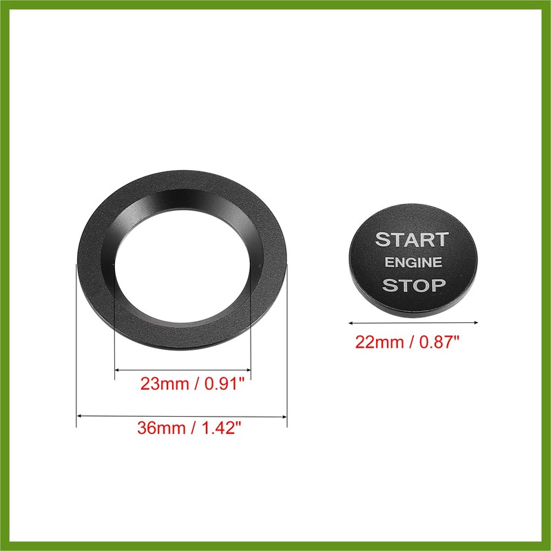 HOPESPANNER Engine Start Stop Button Cover Kit One Click Push