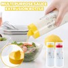 TuoTu Porous Squeeze Bottles,2Pack 4-Hole Plastic Condiment Squeeze Bottle,Leakproof Salad