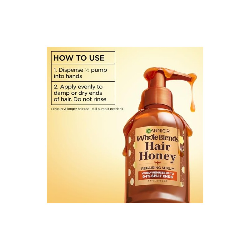 Garnier Whole Blends Honey Treasures Hair Honey Repairing Serum for