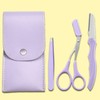 3-Piece Eyebrow Grooming Tool Set: Razor, Scissors, Tweezers Eyebrow Scissors