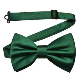 MAIANY Men's Bow Tie with Adjustable Band, Classic Suit Bow Pre-Tied for Wedding (Red), Green