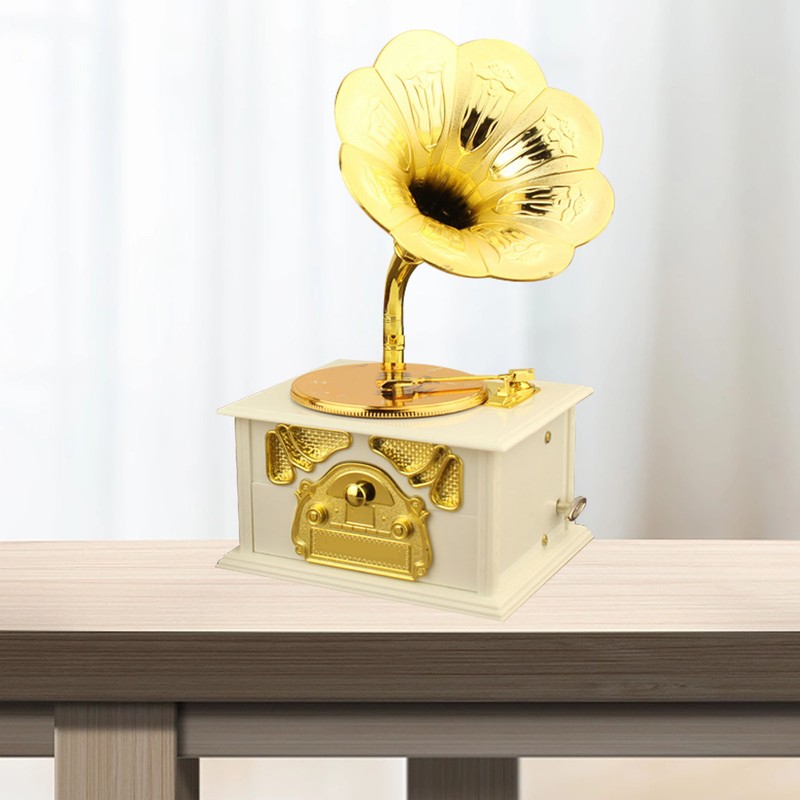 Retro Gramophone Music Box Classic Phonograph Shape Music Box for
