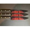 3 From Hell 3 Knife Set With Sublimated Stands