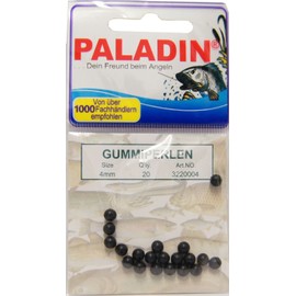 Paladin Rubber Beads for Sbirulino Floats, Fishing Beads for Mounting, Knot Protection for Fishing Systems, Size/Package Contents: 4 mm, Pack of 20
