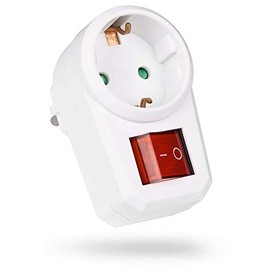 Heitech 1-Way Socket Adapter – GS Tested Adaptor Plug with Switch – Adapter Plug