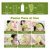 Kit Rodillo Y Piedra Gua Sha De Jade Masajeadora