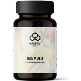 Edubily® Multivitamin – 90 Capsules with Vitamins, Minerals, Trace Elements, PQQ & Q10 – Iron-Free Formula