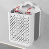 Collapsible Laundry Hamper, Household Foldable Dirty Wall Hanging Multi-functional Hollow