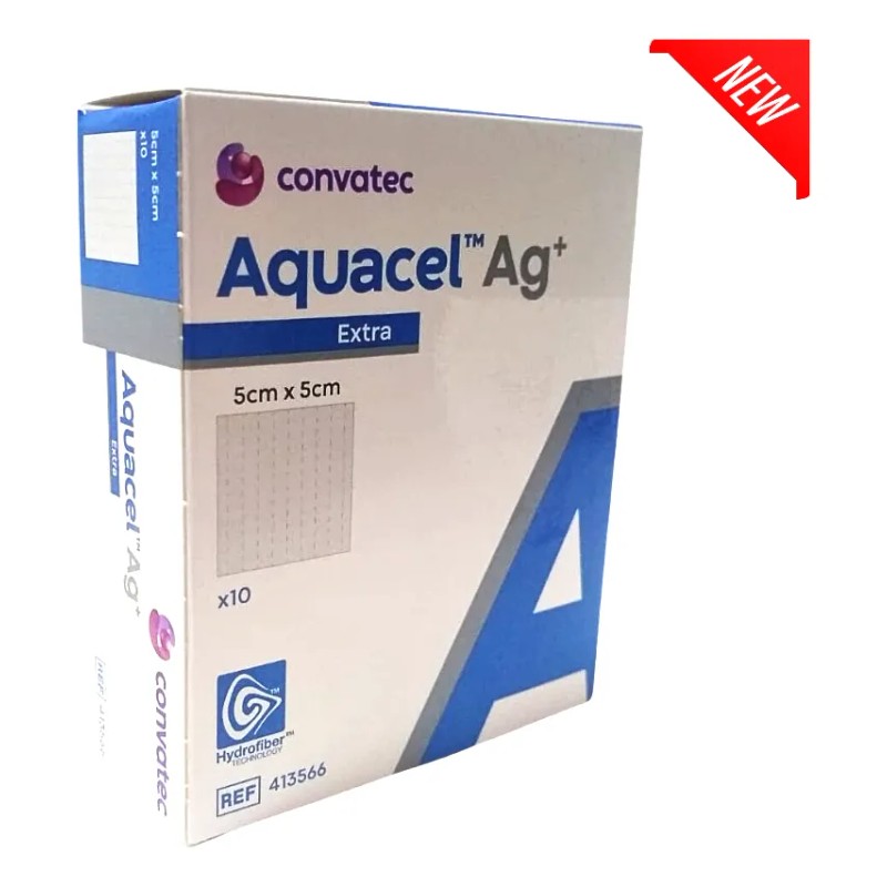 Aquacel Ag Extra Apsito Hidrofibra 5cm X 5cm Caja C10