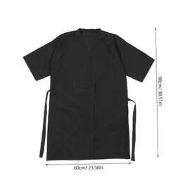 Ipetboom Salon Client Gown Robes Cape Black Hair Salon Gown for Hair Cutting Comfortable Smock for Hairdressers Kimono Style Hairdressing Cape for Clients