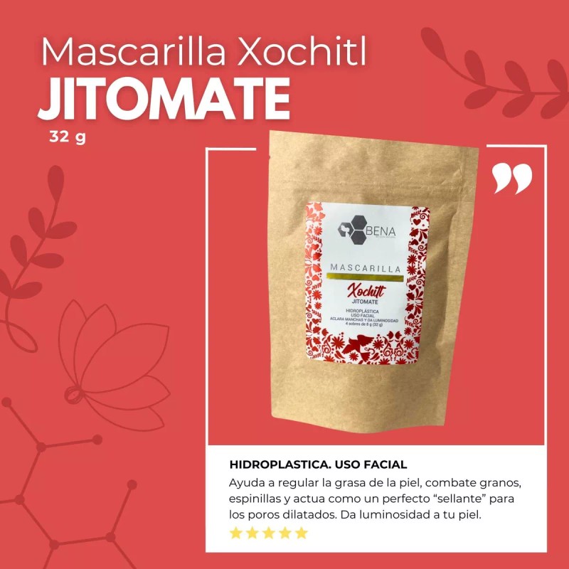 BENA Mascarilla Hidroplastica Aclarante Piel Grasa Jitomate Bena