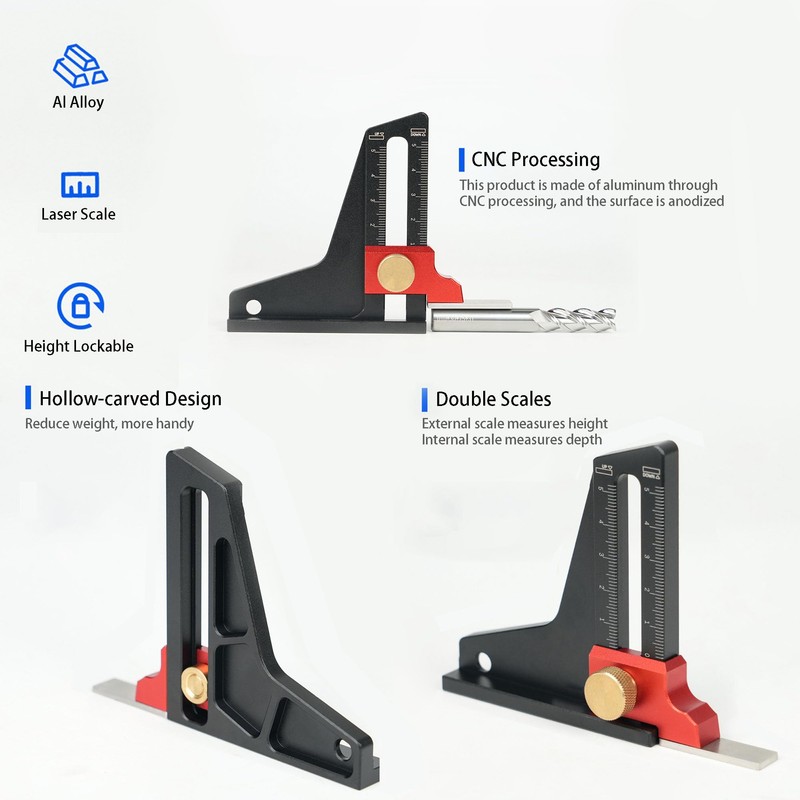 Depth Gauge - Height Aperture Caliper Depth Gauge Measuring Tool