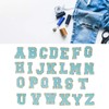 26 Pcs Iron On Letters A to Z Blue Letters