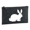 Huuraa Toiletry Bag Hare Rabbit Gift Cosmetic Bag Charcoal 1