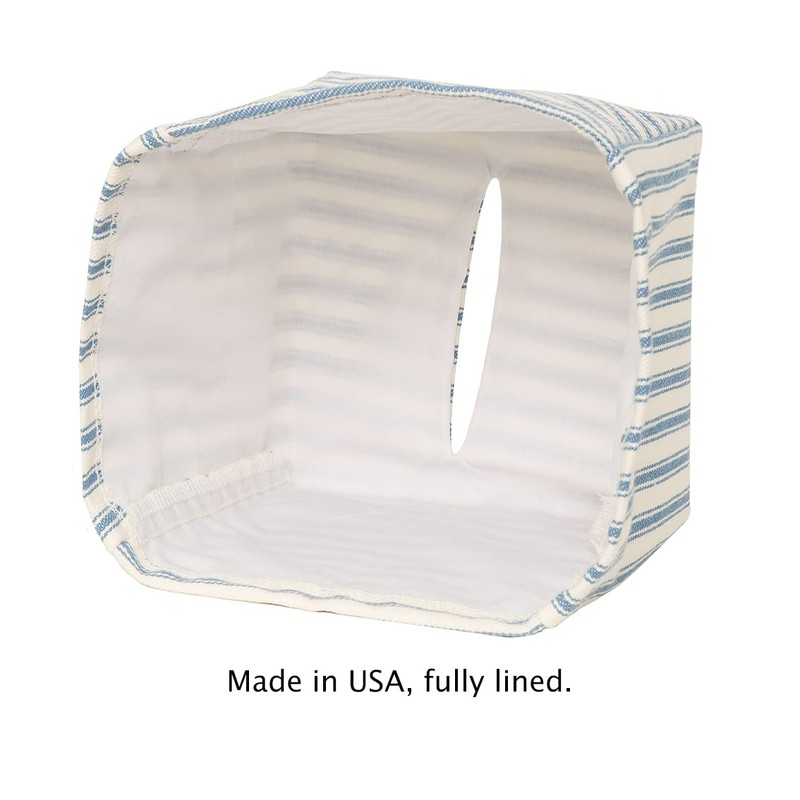 Fabric Tissue Box Cover, Tissue Holder Slipcover, Slips Over Square