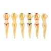 6PCS Funny Golf Tees Plastic Lady Bikini Girl Golf Tees