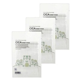 Ten Zero hypoallergenic solution calming cica sheet mask 10 sheets 3 sets skin texture care disposable mask sheet / 텐제로 저자극 솔루션 카밍 시카 시트 마스크 10매 3세트 피부결케어 일회용 마스크시트